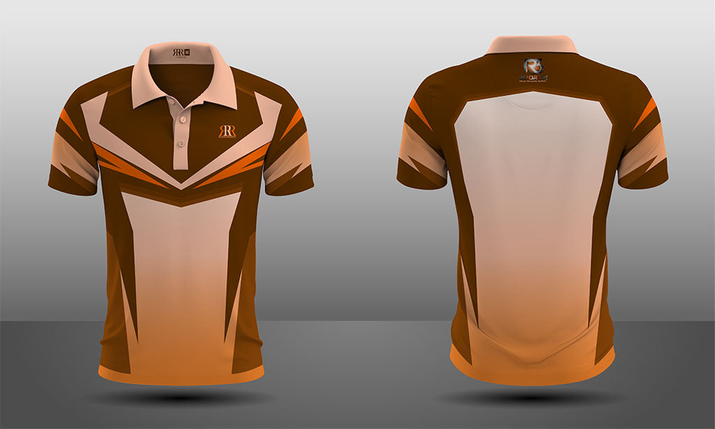 Cricket Jersey Design Black with Orange and Red